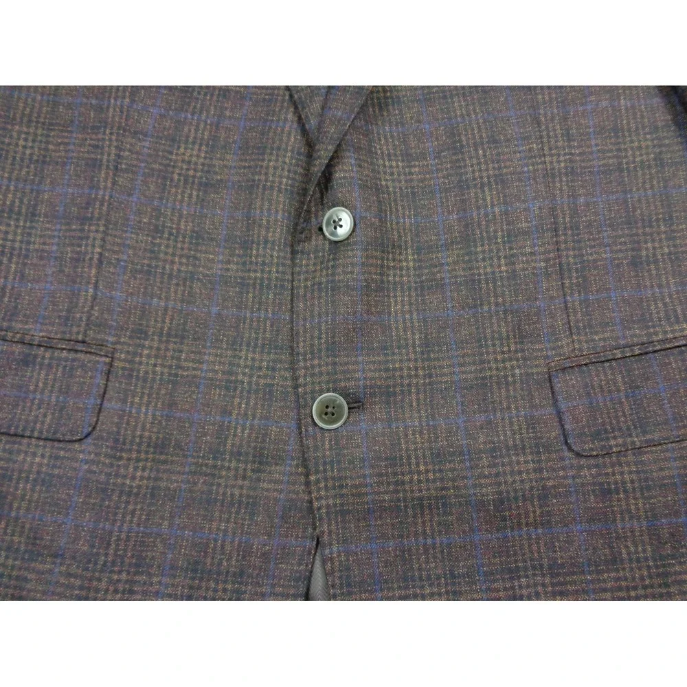 Joseph Abboud Heritage Blazer 44S Glen Check Plaid Reda Super 110's Wool